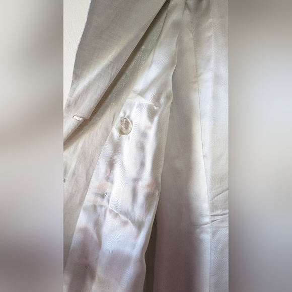 HELENE BERMAN Jacket Blazer, Linen, Off-white, Fitted, Classy! Size M - Picture 6 of 7